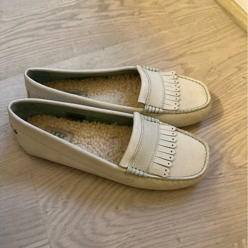 New Ugg Loafers, Ivory Color, 9.5 US size